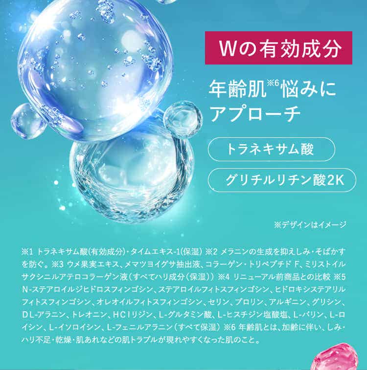年齢肌悩みにアプローチ