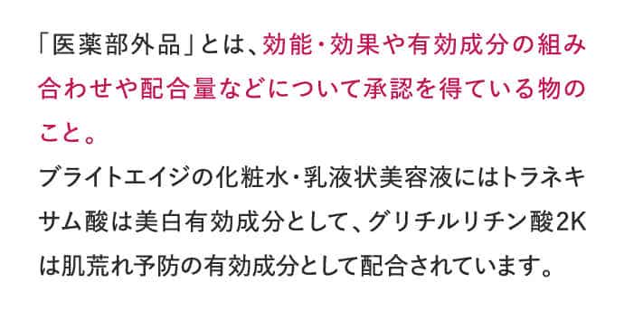 「医薬部外品」とは、効能・効果や有効成分の組み合わせや…