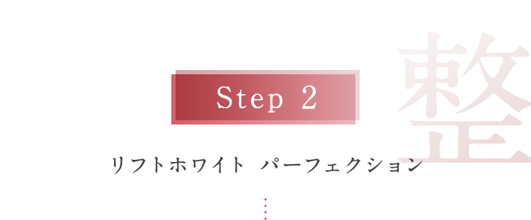 Step2 整 リフトホワイト パーフェクション