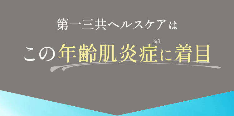 第一三共ヘルスケアはこの年齢肌炎症に着目