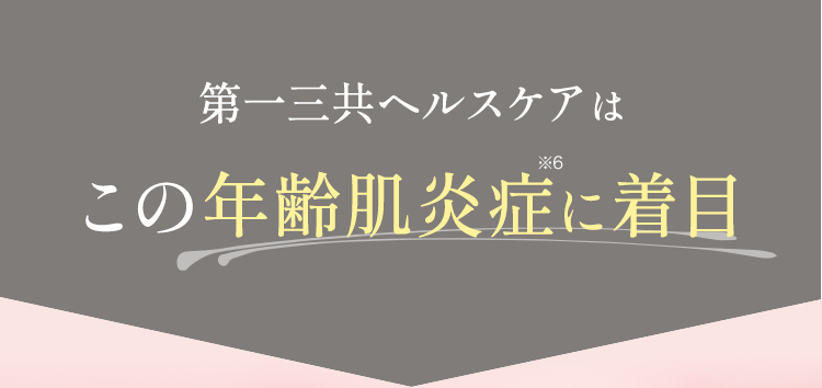 第一三共ヘルスケアはこの年齢肌炎症に着目
