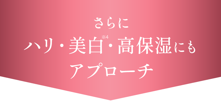 さらにハリ・美白・高保湿にもアプローチ