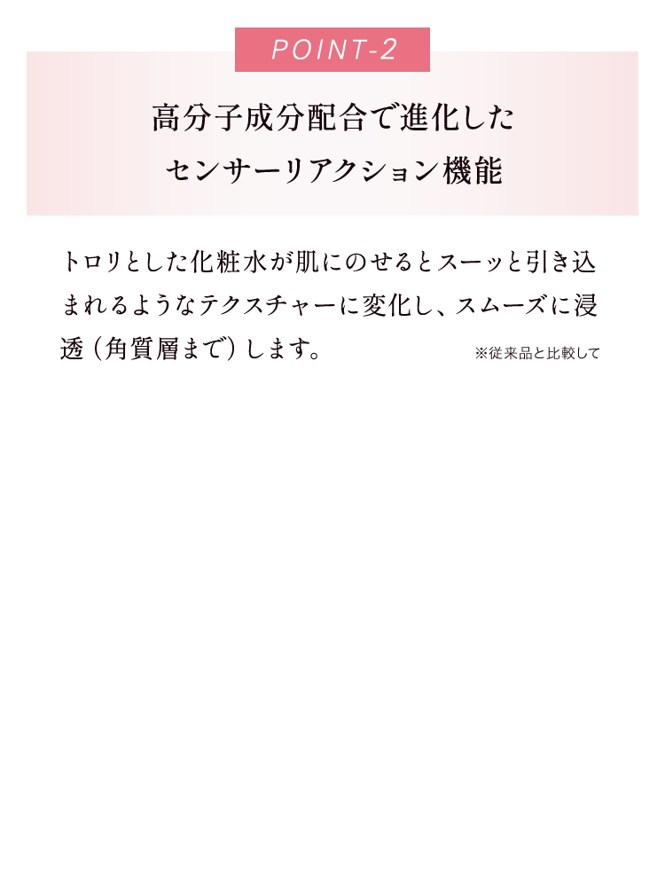 POINT2 高分子成分配合で進化したセンサーリアクション機能