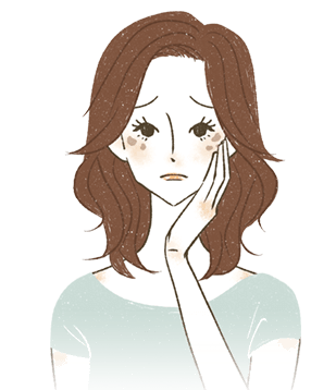 イメージ:シミに悩む女性