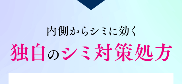内側からシミに効く独自のシミ対策処方