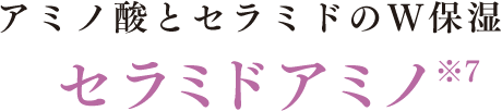 アミノ酸とセラミドのW保湿　セラミドアミノ※7